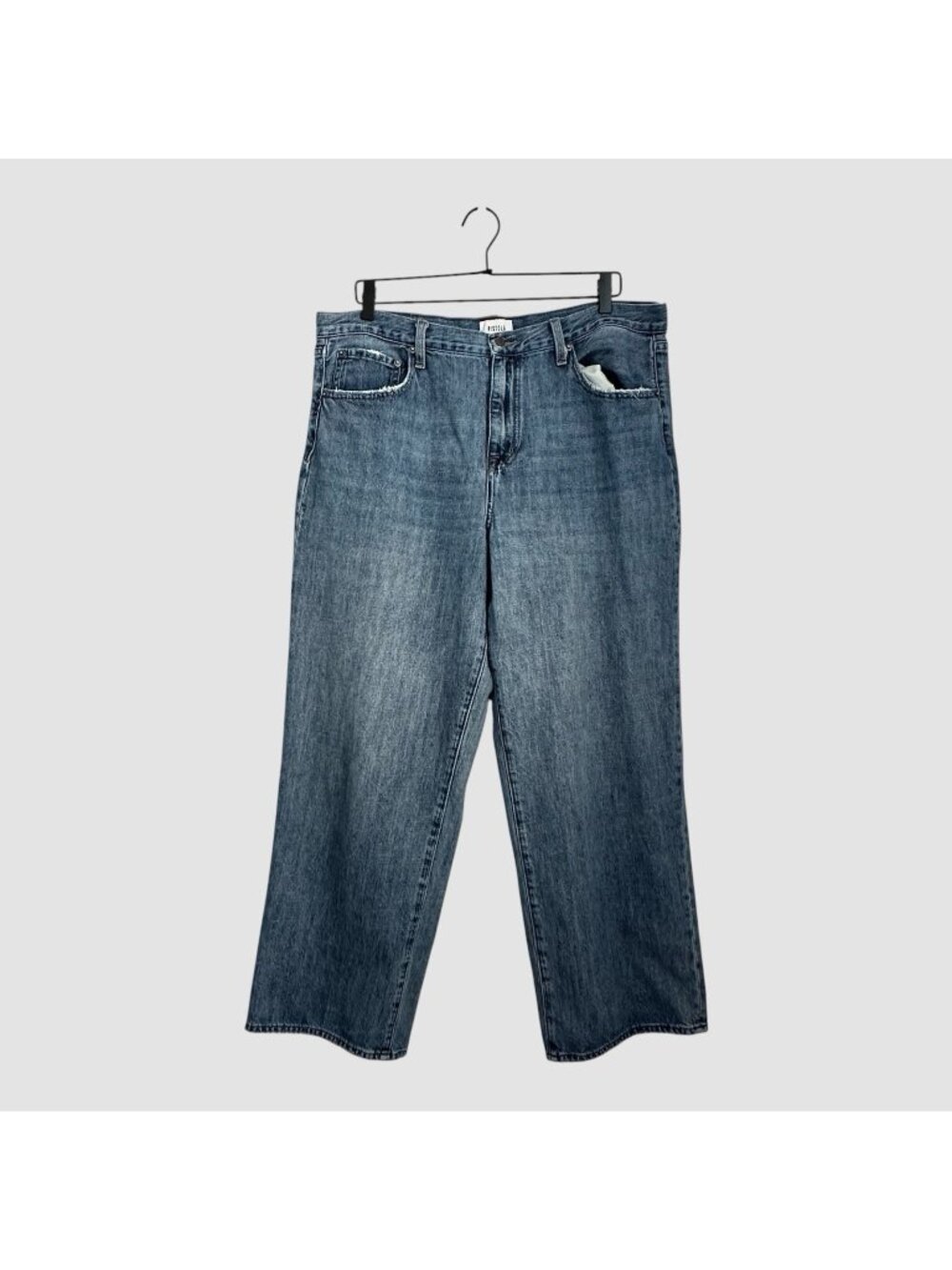 Pistola Donny Jeans Women’s Size 32 Blue Cotton High-Rise Relaxed Denim Pants - Picture 3 of 12
